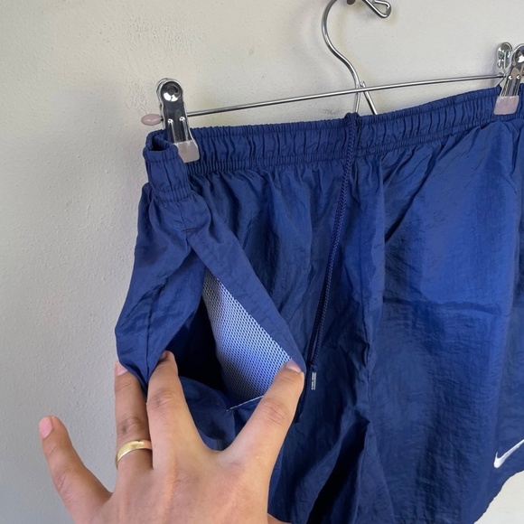 Vintage Nike Big Spellout Swoosh Casual Swim Trunk Shorts RARE - Picture 4 of 8